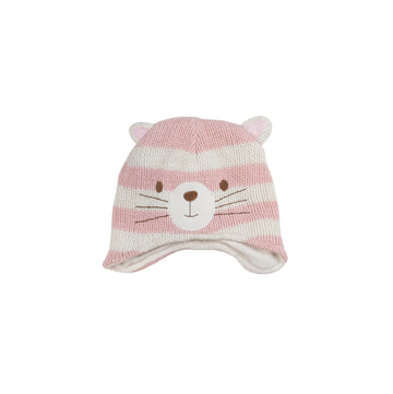 Unknown brand hat 12-24m (pink cat)