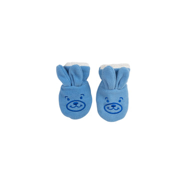 Blue bunny fleece mittens 12-24m