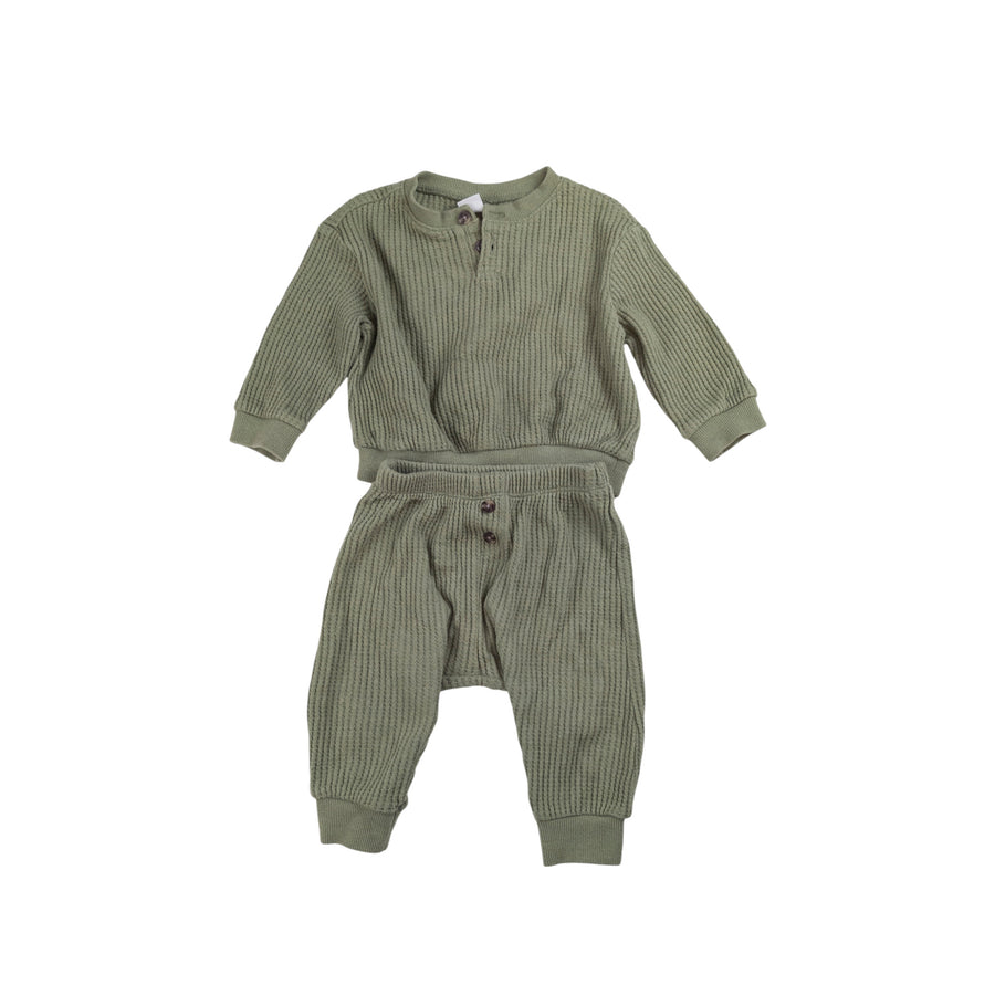 Old Navy set 6-12m (olive)