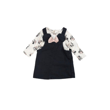 H&M dress + long sleeve 4-6m