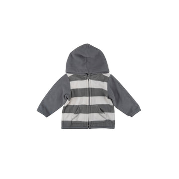 Old Navy hoodie 6-12m (fleece stripe)