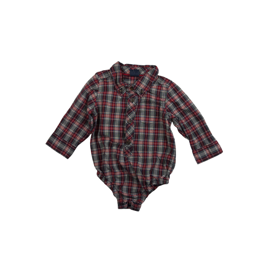 Gap shirt 6-12m (plaid)