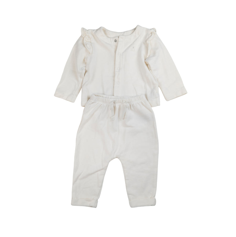 Gap set 6-12m (cream)