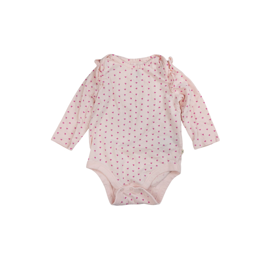 Gap long sleeve 6-12m (pink heart)