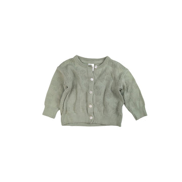 H&M cardigan 4-6m (sage)