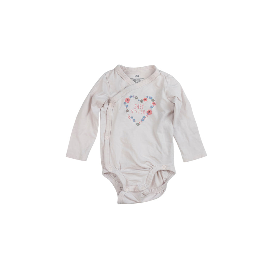 H&M long sleeve onesie 3-6m