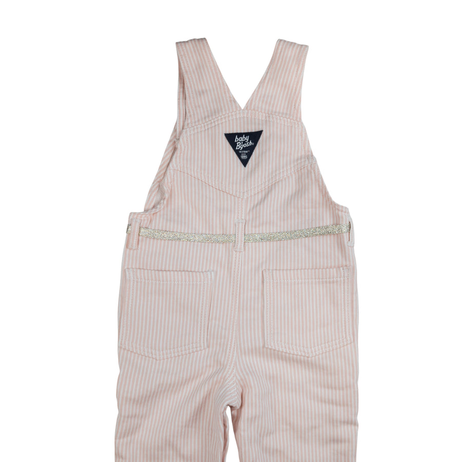 Oshkosh overalls 24m (pink stripe)