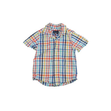 Children's Place short sleeve shirt 4 (bright plaid)