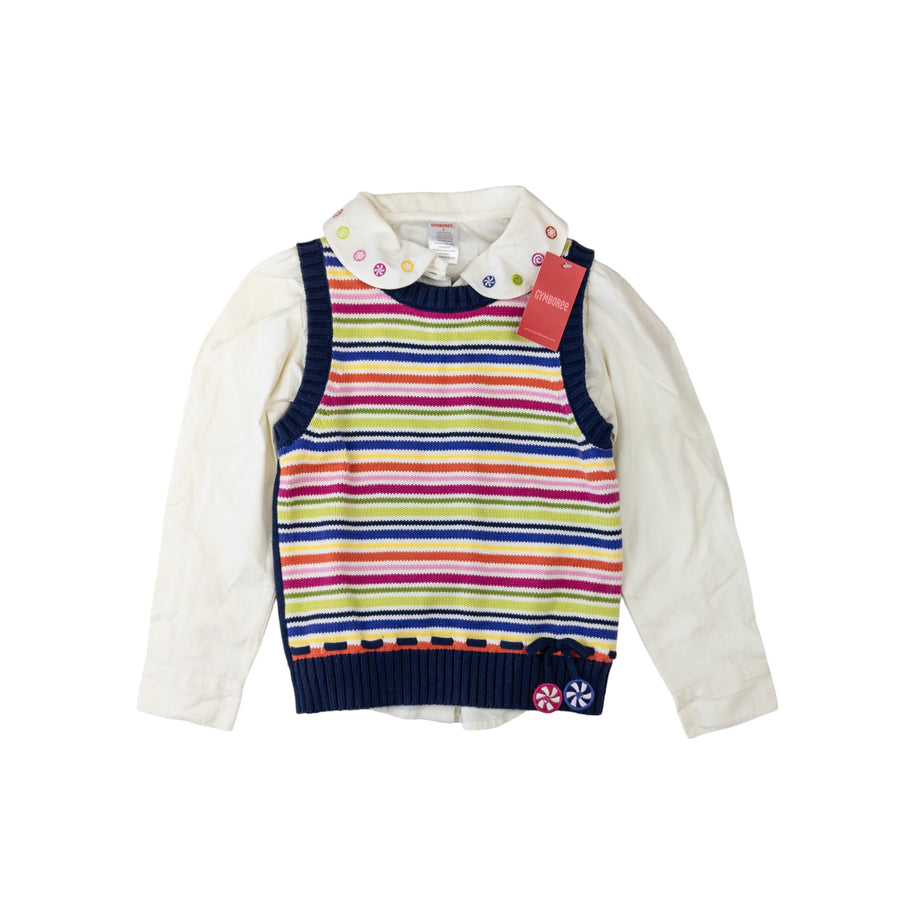 Gymboree shirt + vest 6