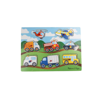 Melissa & Doug vehicles peg puzzle